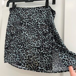 Planet Blue Blue Cheetah mini Skirt